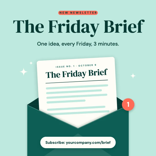 Newsletter launch LinkedIn post template