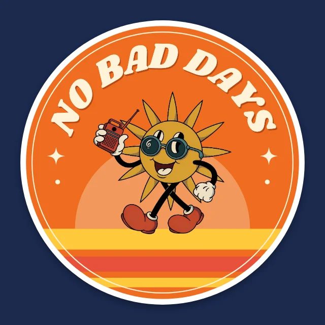 No bad days sun sticker template