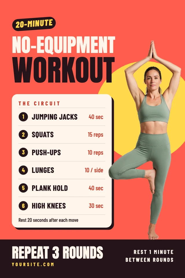 No-equipment workout pin template