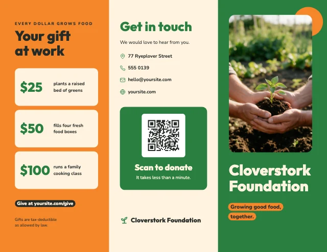 Nonprofit foundation brochure template