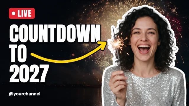 NYE livestream YouTube thumbnail template