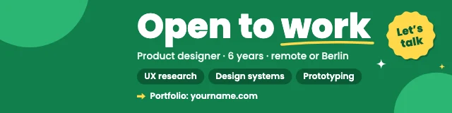 Open to work LinkedIn banner template