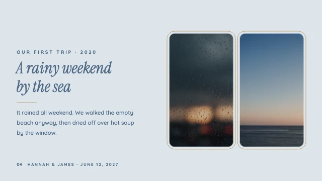 Our love story slideshow template, page 4 of 8