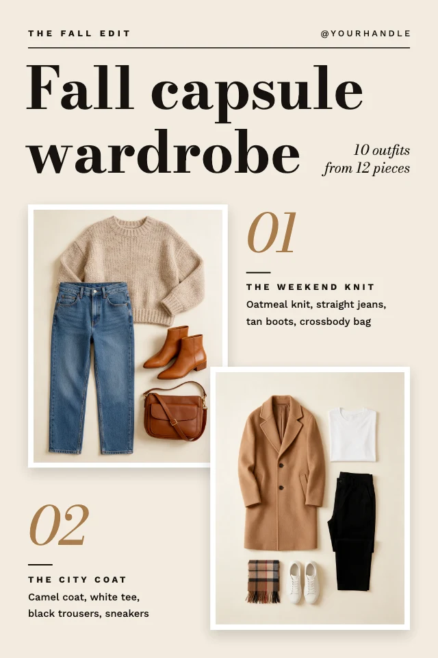 Outfit ideas pin template