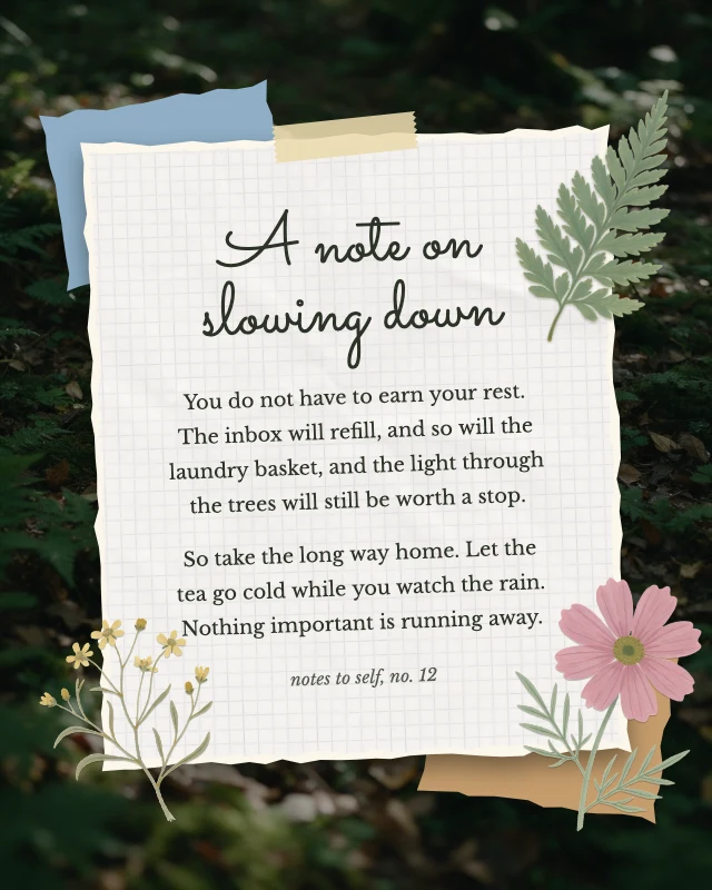 Paper note on forest photo template