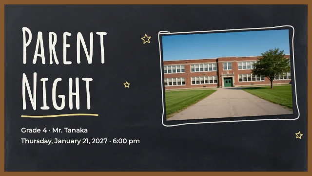 Parent night presentation template
