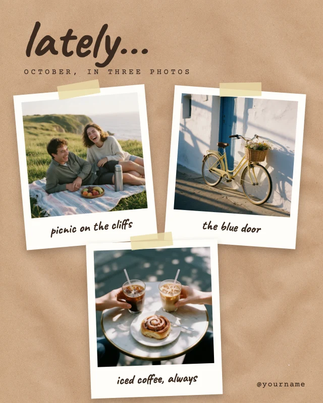 Photo dump collage post template