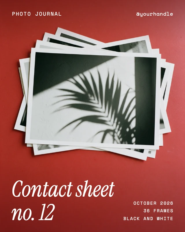 Photo journal cover post template