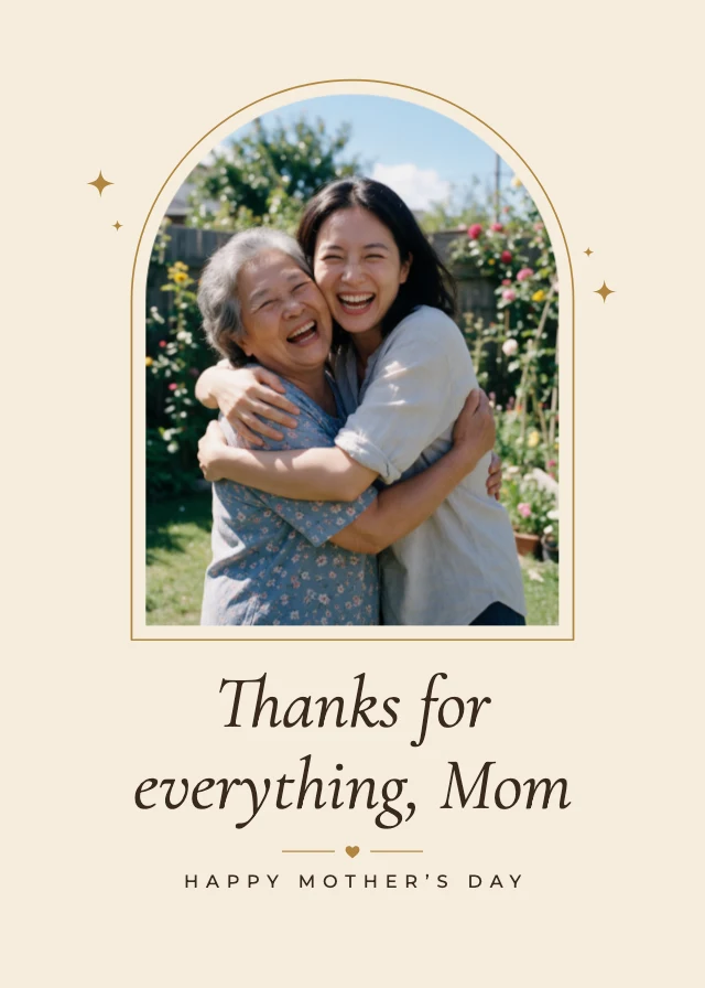 Mother's Day photo card template
