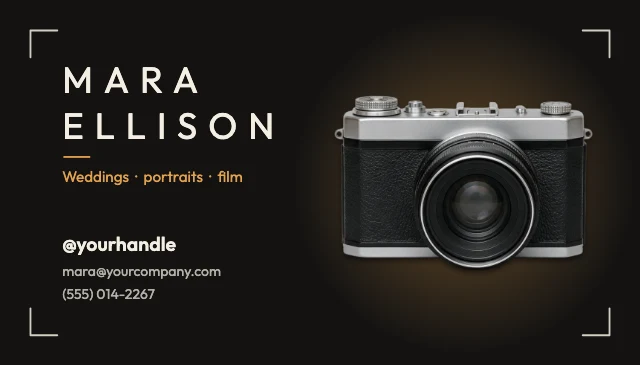 Photographer business card template