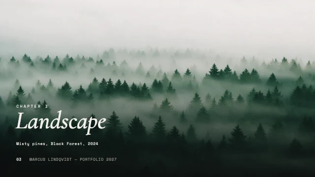 Photography portfolio presentation template, page 3 of 8