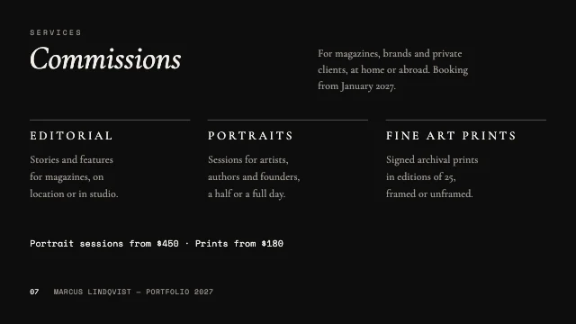 Photography portfolio presentation template, page 7 of 8