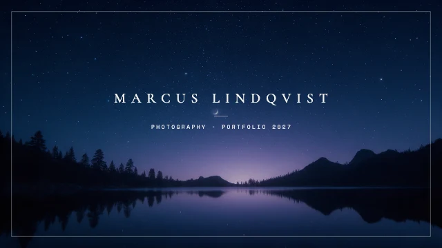 Photography portfolio presentation template