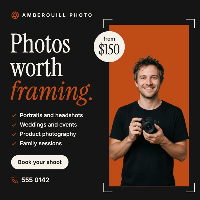 Photography services Instagram post template