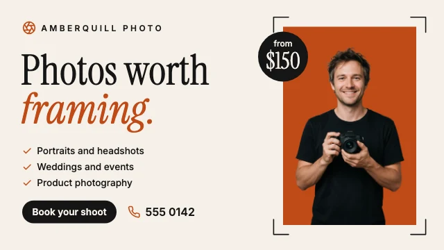 Photography services X ad template