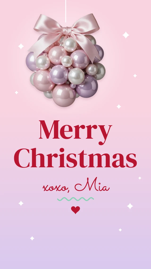 Pink Christmas Instagram story template