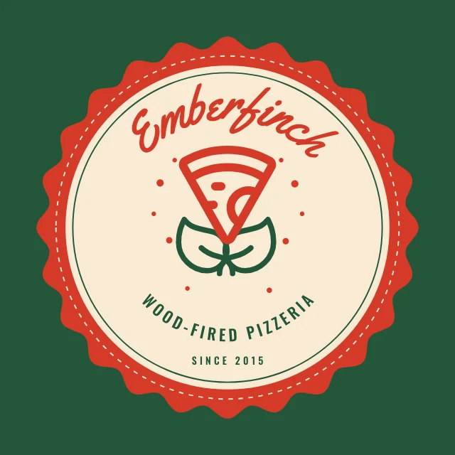 Pizzeria emblem logo template