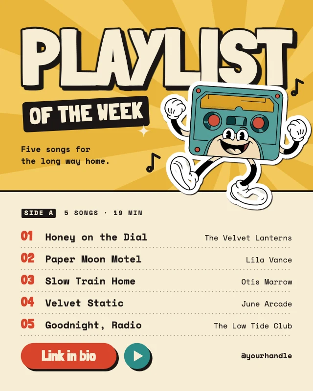 Playlist of the week post template