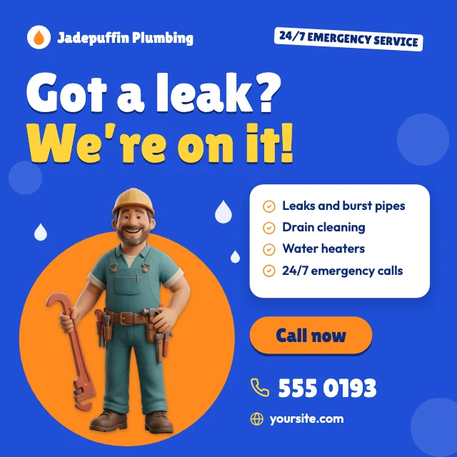 Plumbing services Instagram post template