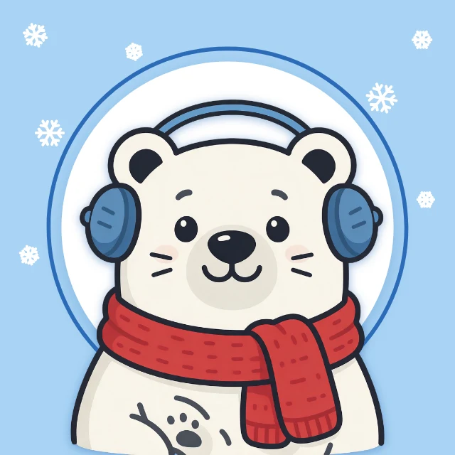 Polar bear profile picture template