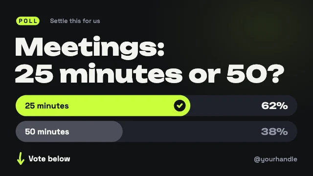 Poll question post for X template