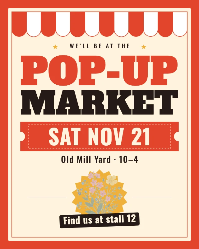 Pop-up market poster post template