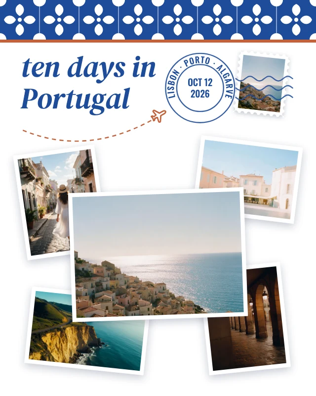 Travel photo collage template