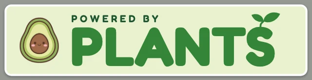Powered by plants bumper sticker template