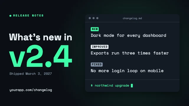 Product update post for X template