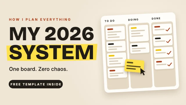 Productivity system YouTube thumbnail template