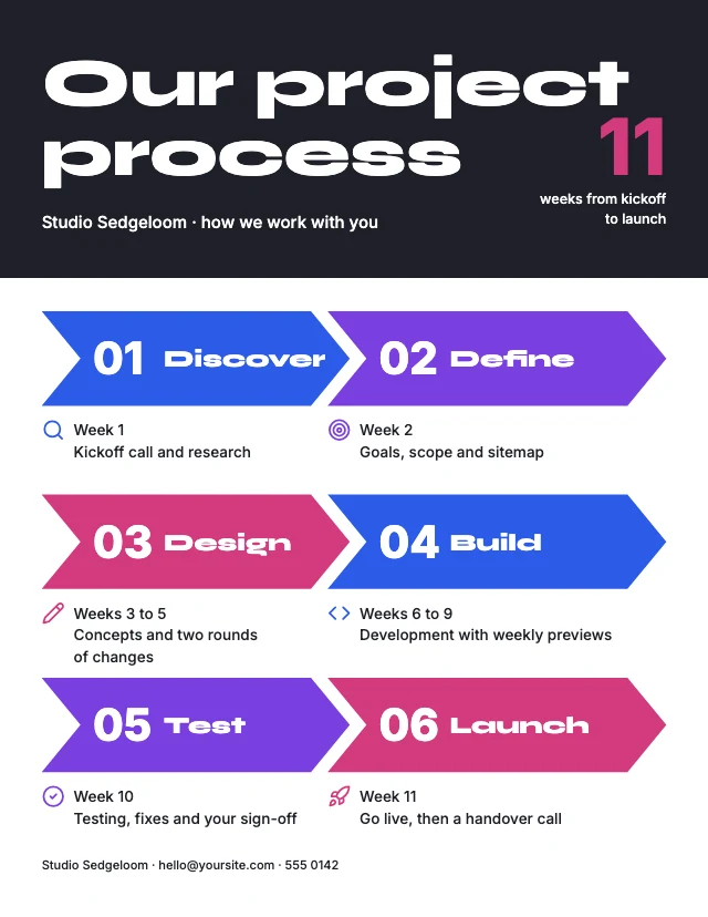 Project process infographic template