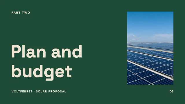 Project proposal presentation template, page 5 of 8