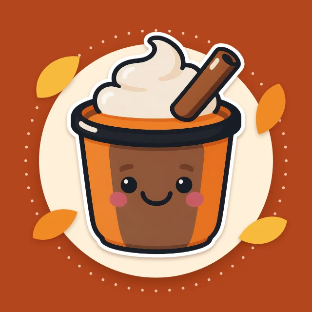 Pumpkin spice profile picture template