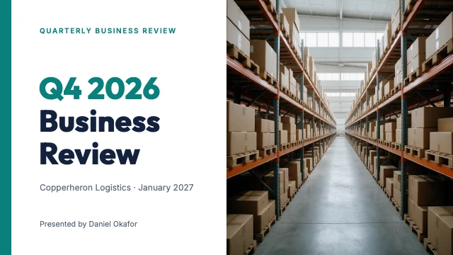Quarterly business review presentation template