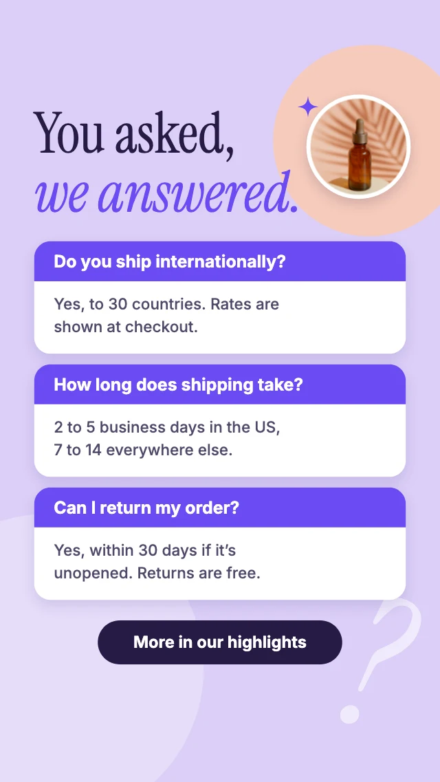 Questions answered FAQ story template