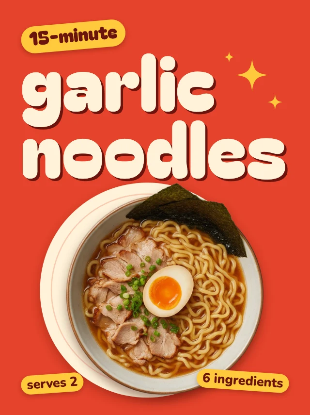 Quick recipe RedNote cover template