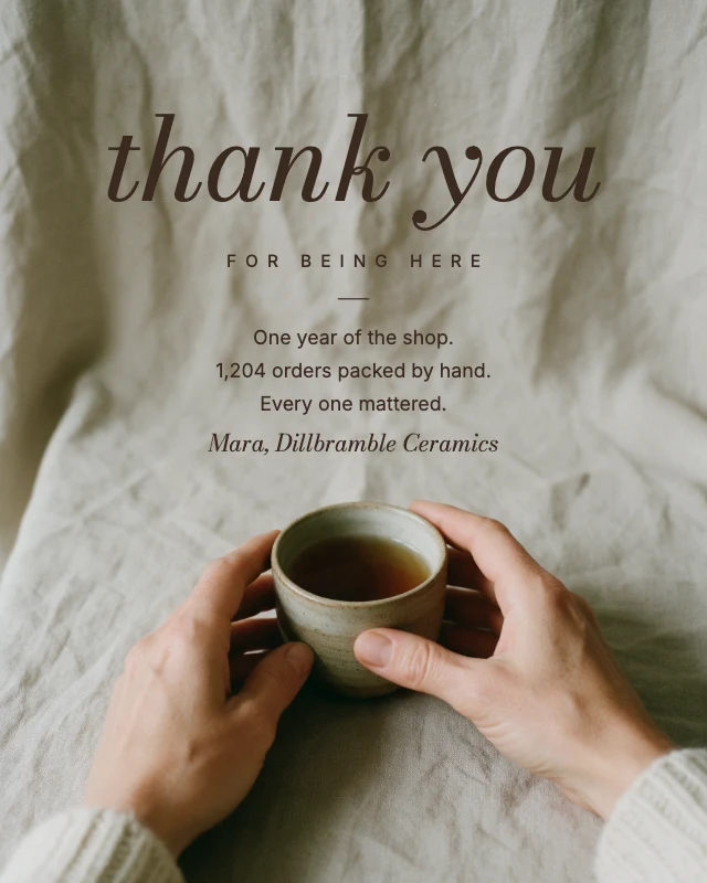 Quiet thank you photo post template