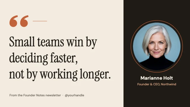 Quote card for X template
