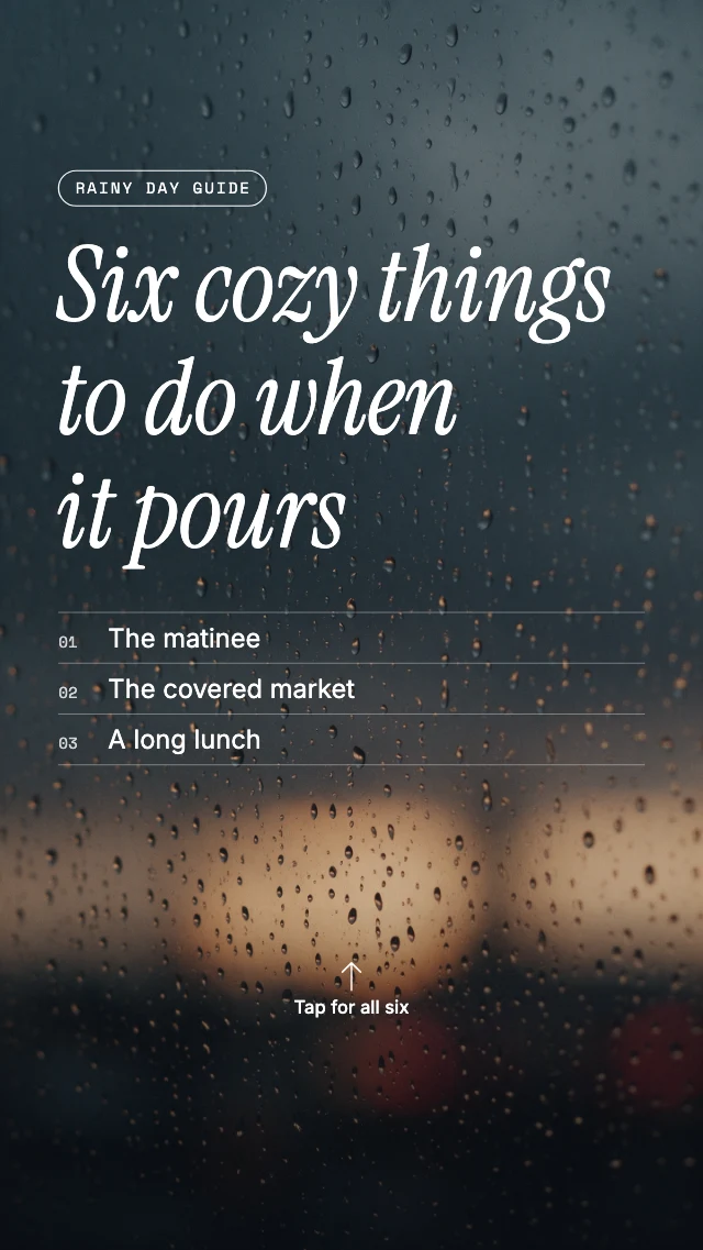 Rainy day guide story template