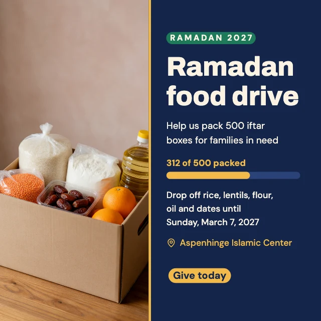 Ramadan food drive post template