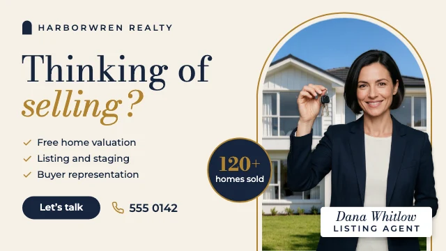 Real estate agent X ad template