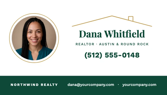 Real estate agent business card template