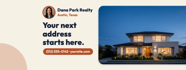 Real estate Facebook cover template
