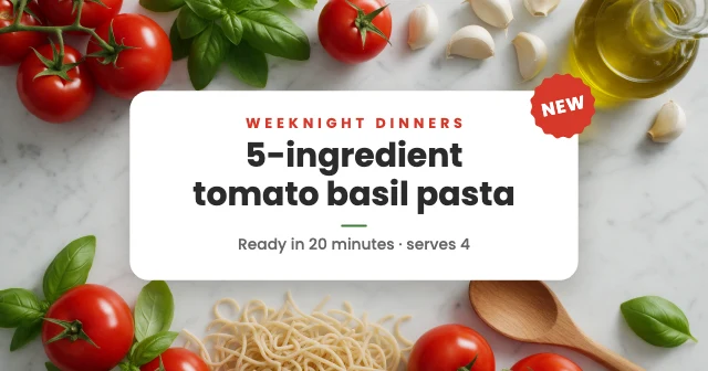 Recipe blog post banner template