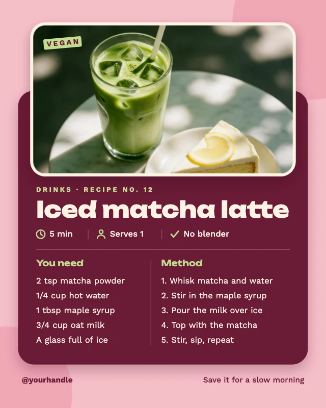 Recipe card post template