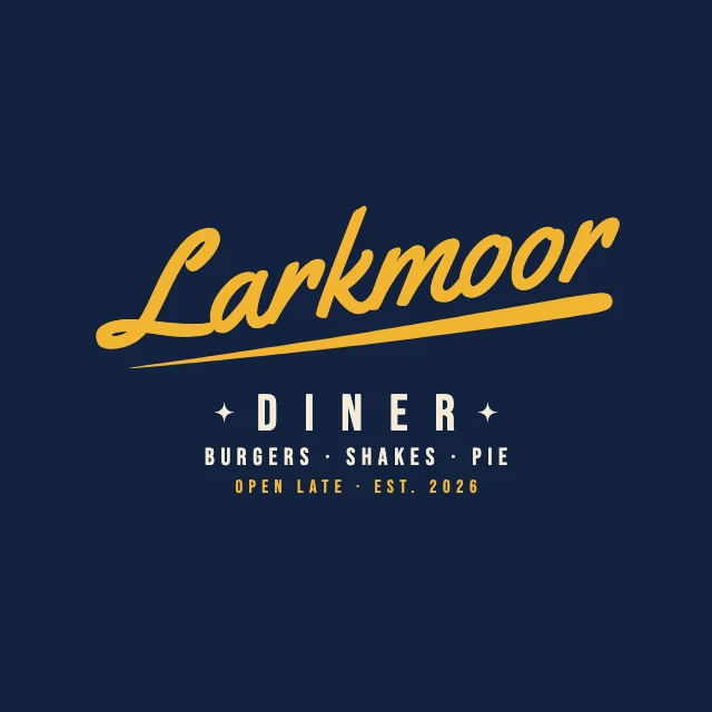 Retro script logo template