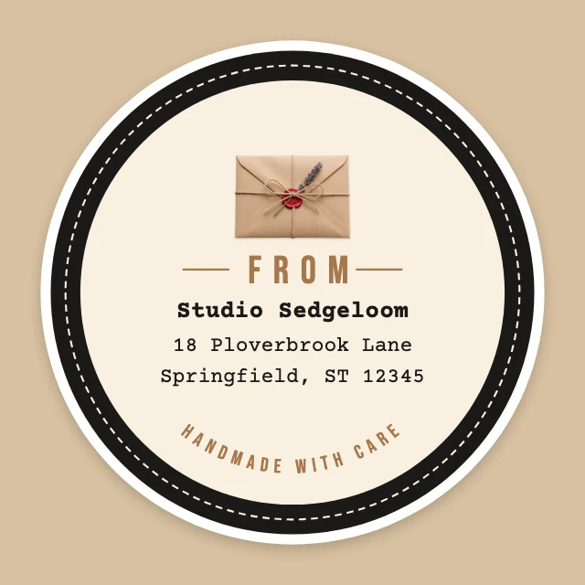 Return address label sticker template