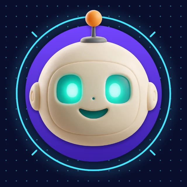 Robot avatar profile picture template