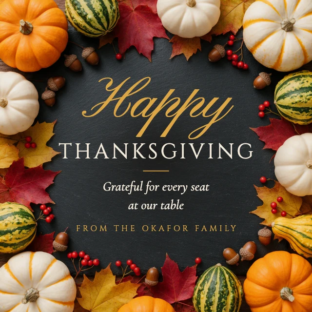Rustic Happy Thanksgiving post template