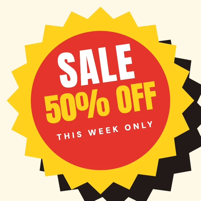 Sale burst sticker template